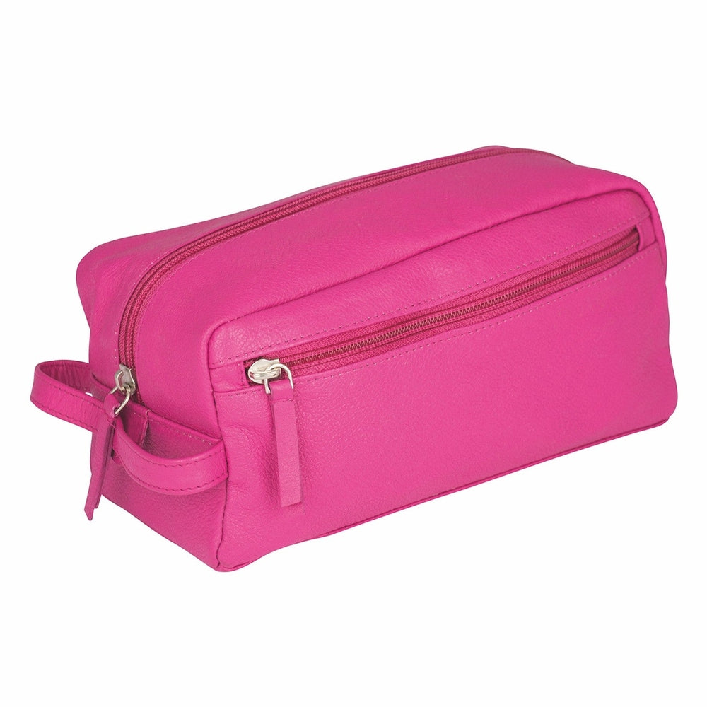Erbe Kulturtasche Klein Leder Pink