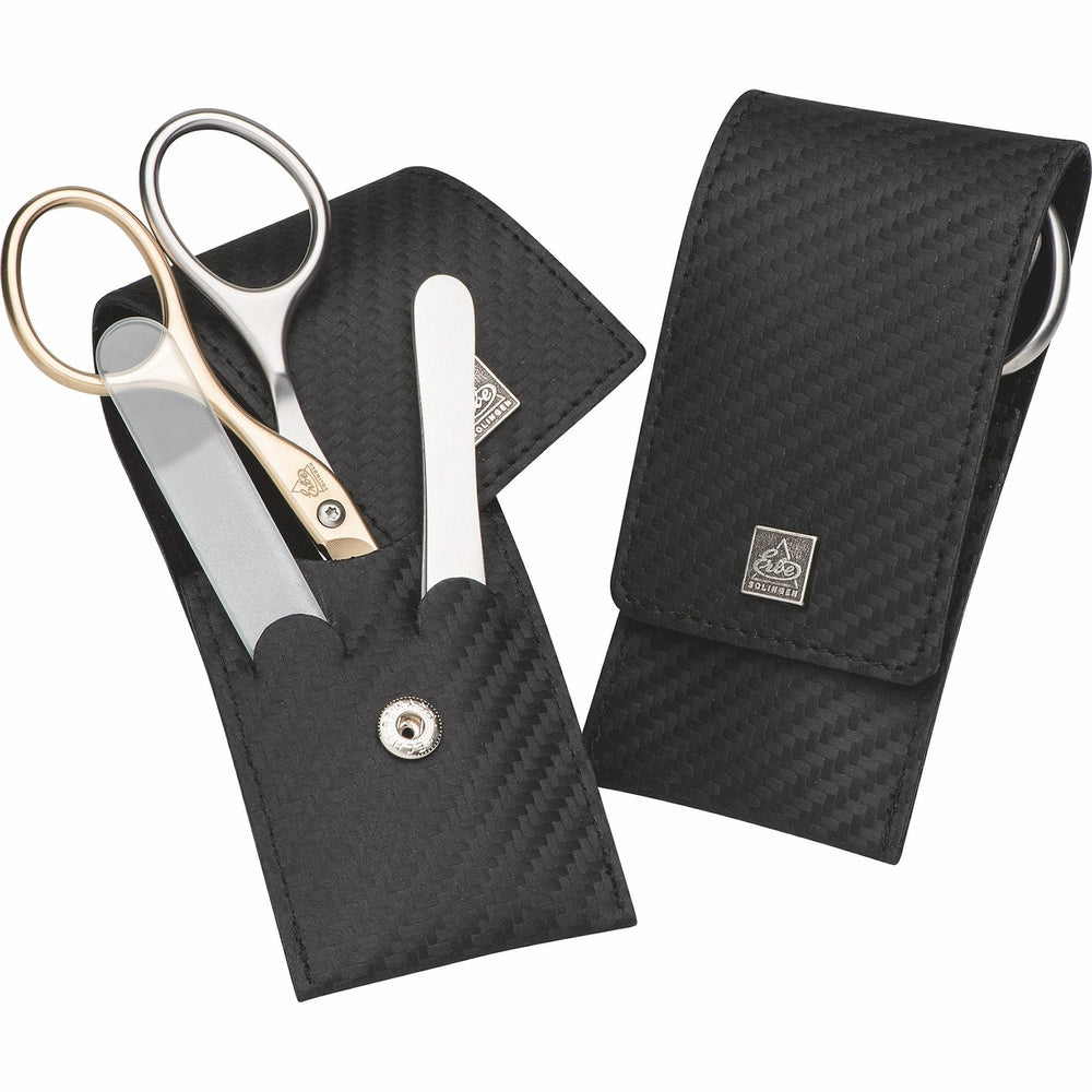 Erbe Maniküre Taschenetui inox Carbon Lady