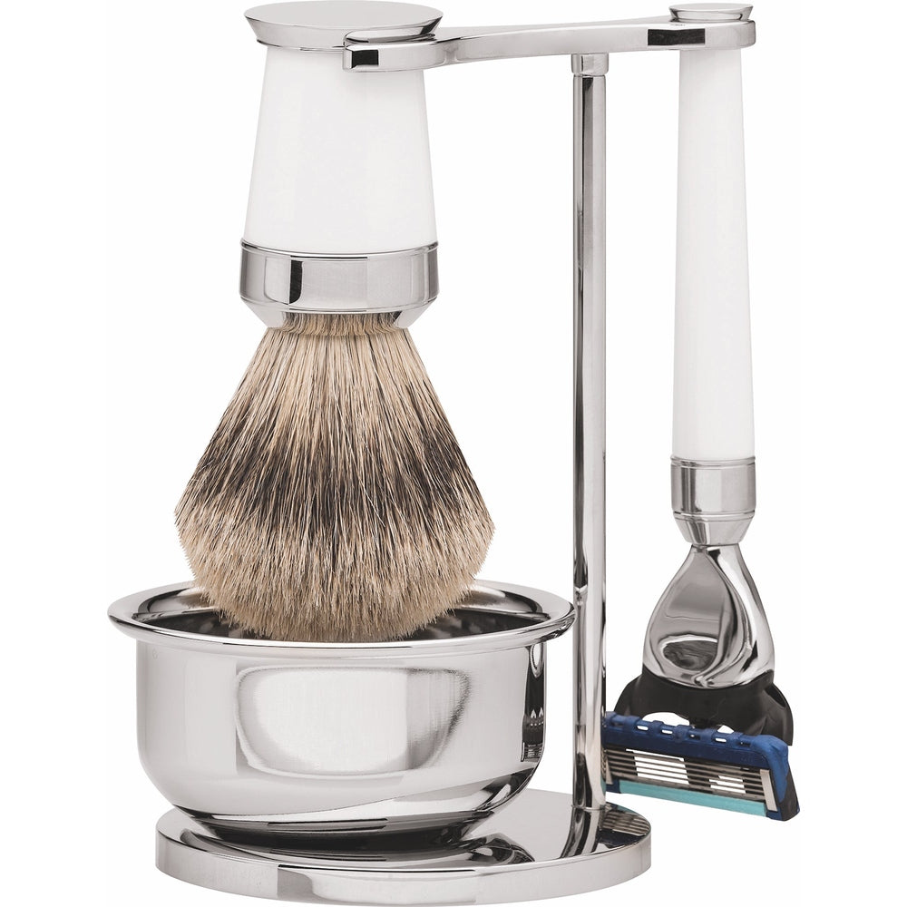 Erbe Rasiergarnitur Gillette Fusion Paris Weiß mit Seifenschale