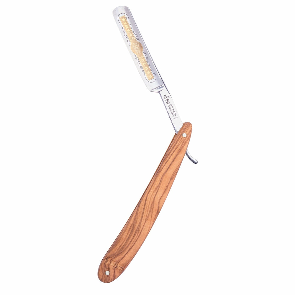 Erbe Rasiermesser Olivenholz Rostfrei