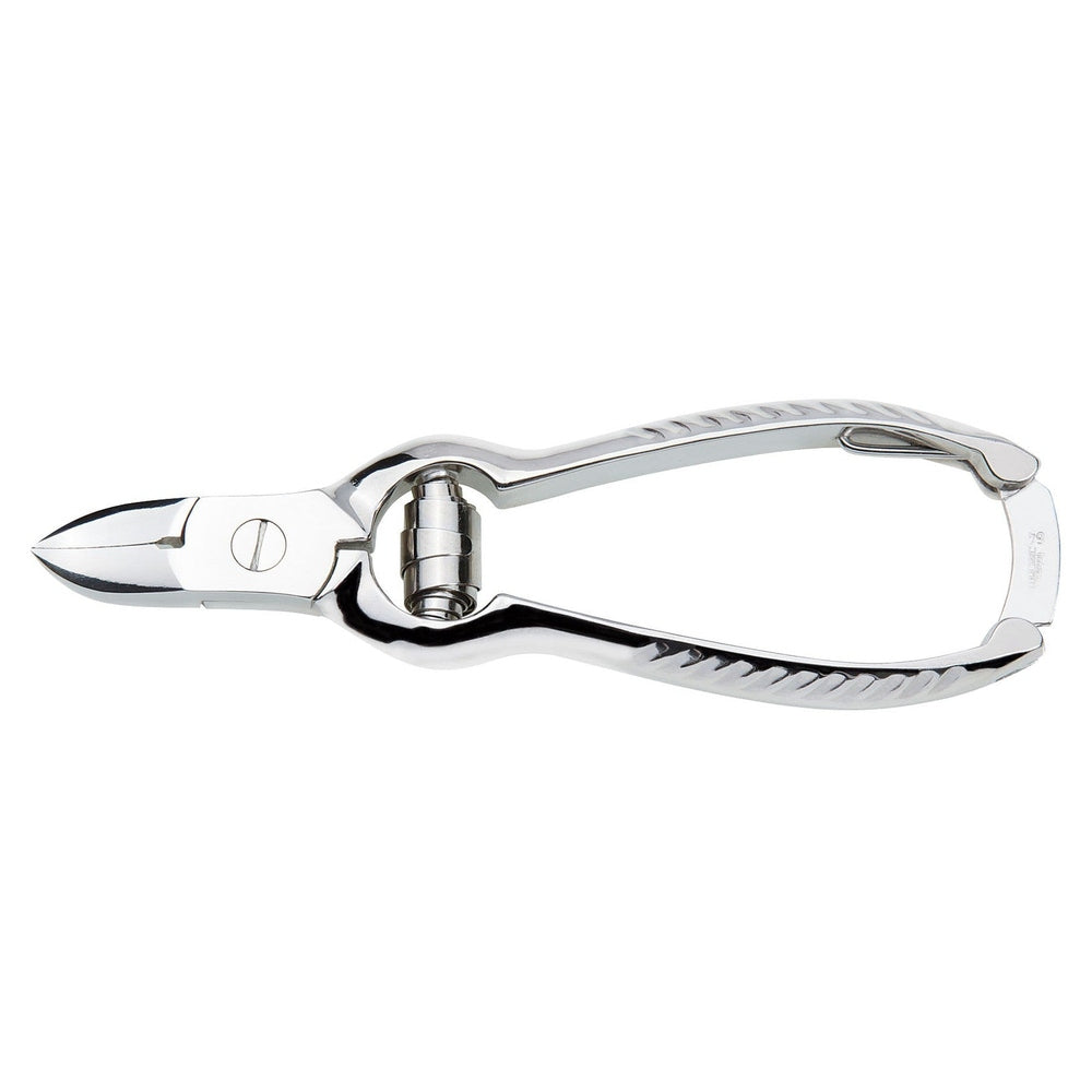 Fußnagelzange mit Pufferfeder, vernickelt, 13 cm