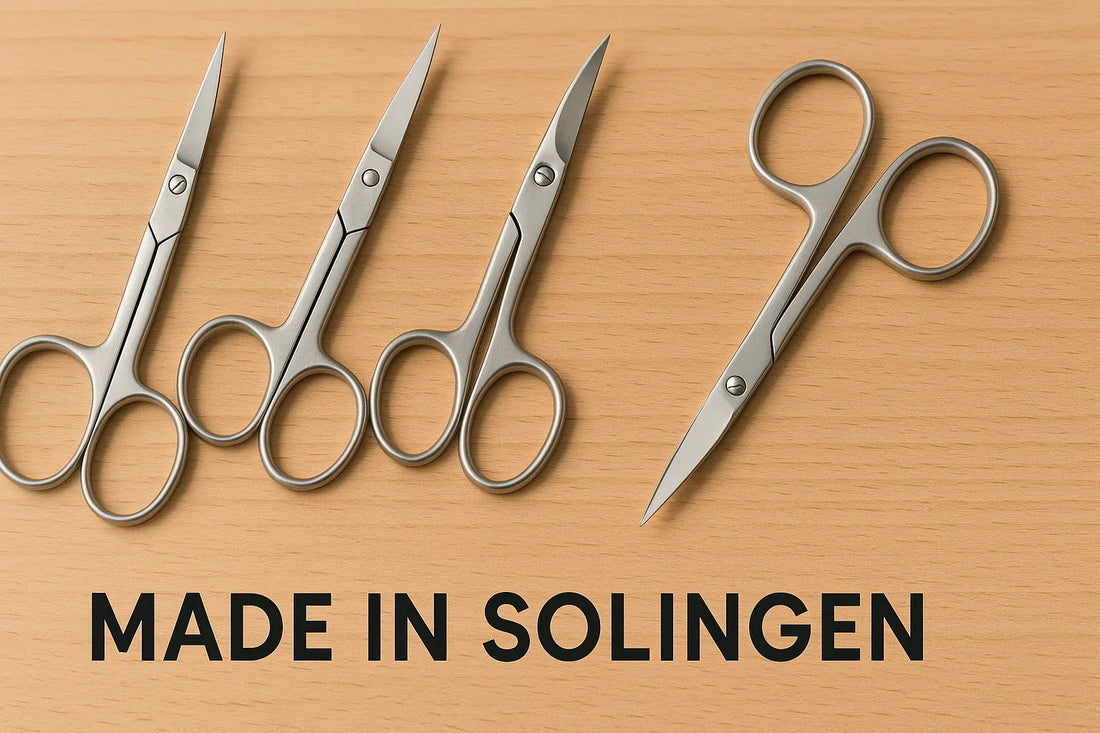 Nagelschere aus Solingen mit gebogener Schneide für die präzise Nagelpflege – Made in Germany