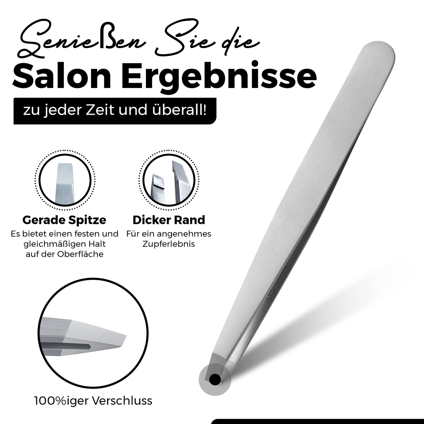 Haar-Pinzette - abgewinkelt Spitze