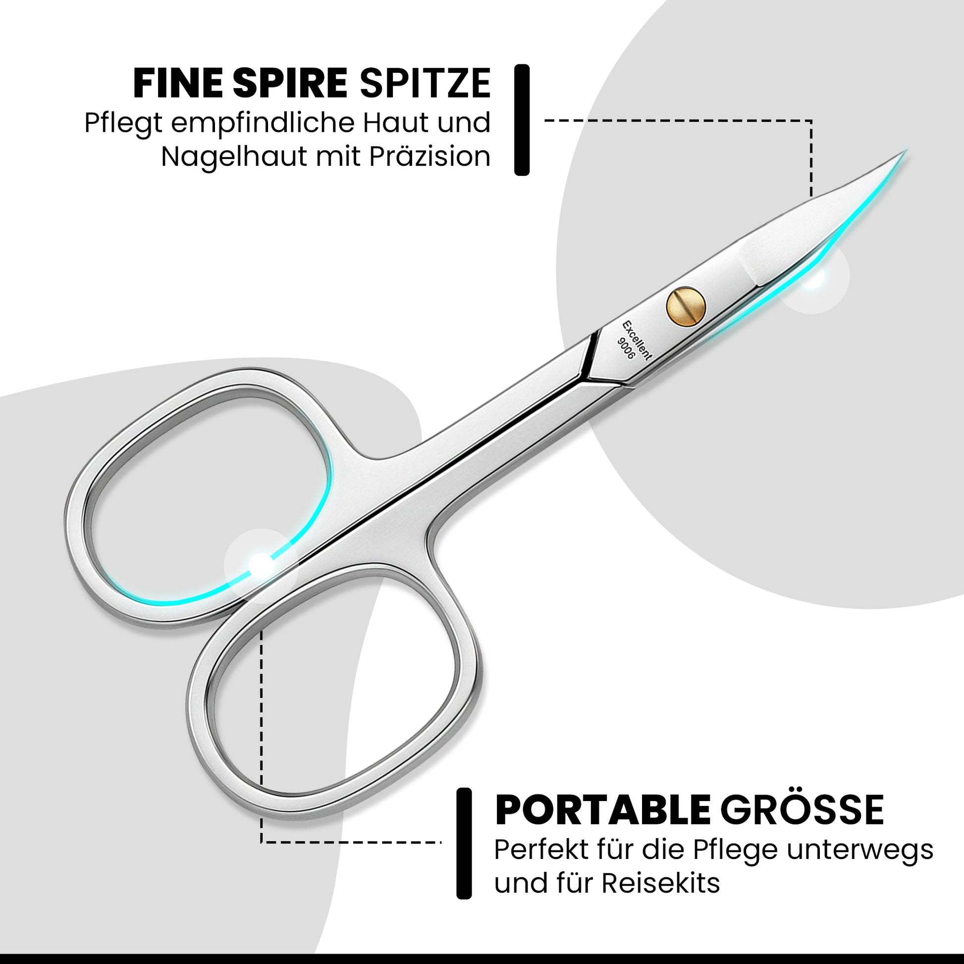 Nagelschere & Hautschere Kombischere gebogen