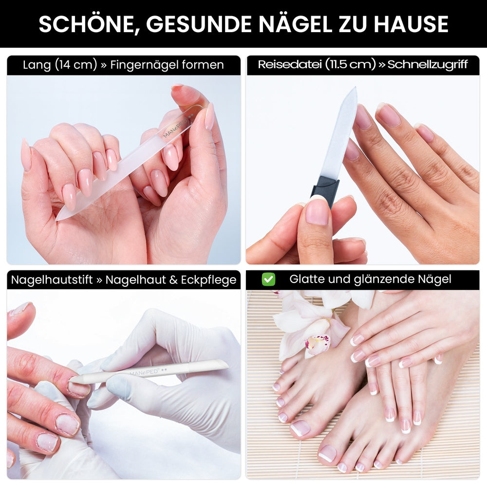 Glasnagelfeilen - 3er-Set/Made in EU