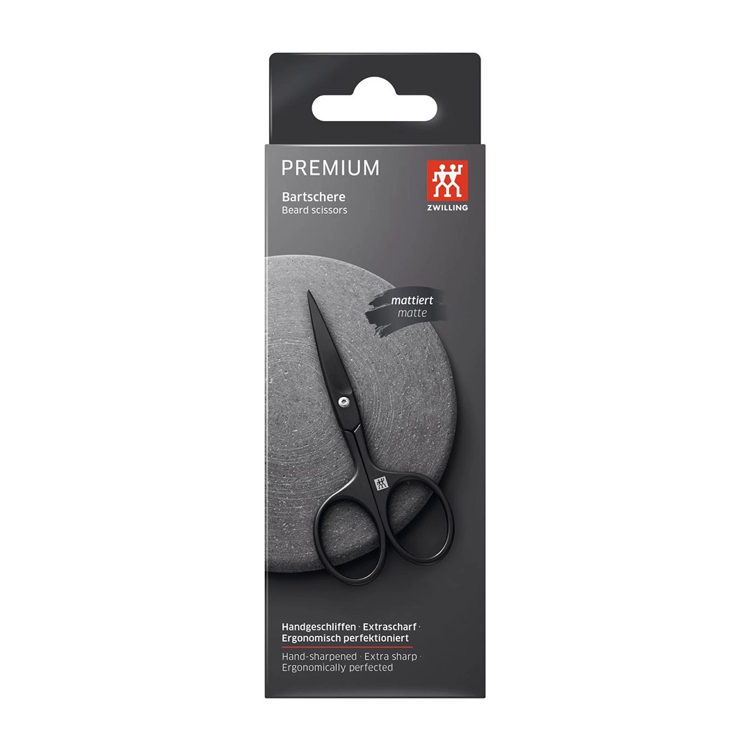Premium Bartschere aus Edelstahl Schwarz