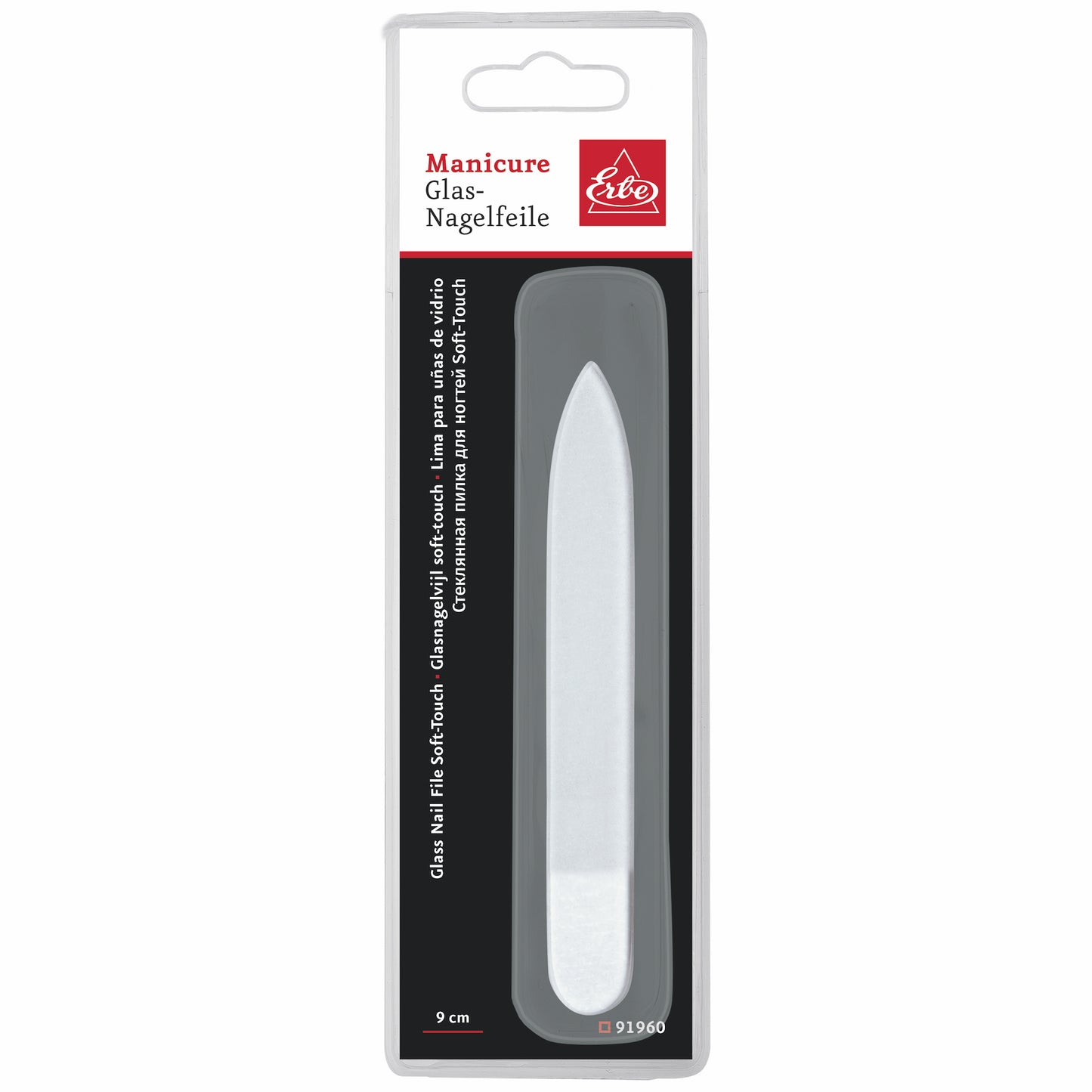 ERBE-GLAS-MINIFEILE MM 90 X 2, EINSEITIG
