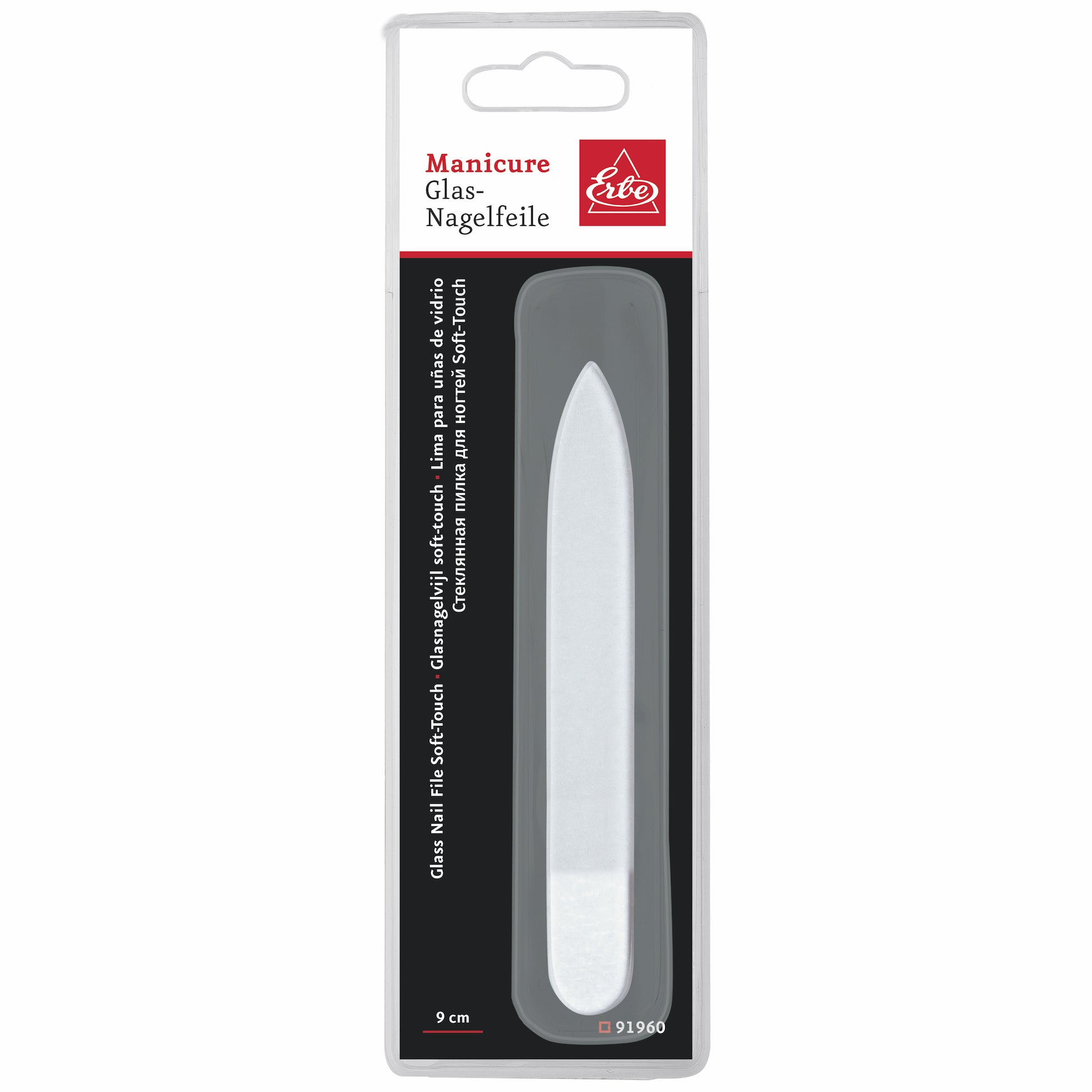 ERBE-GLAS-MINIFEILE MM 90 X 2, EINSEITIG