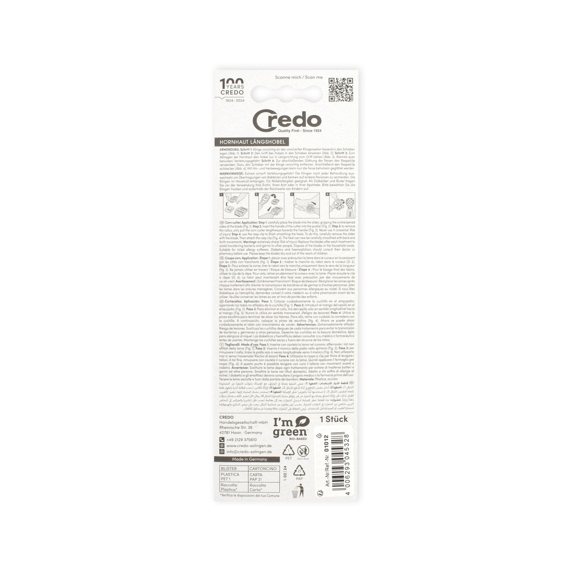 Credo Original Solinger Hornhauthobel - Pink