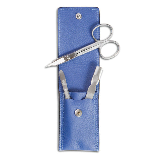 DREITURM 3-teiliges Maniküre-Etui – Made in Solingen - Modell Kobalt - dunkelblau