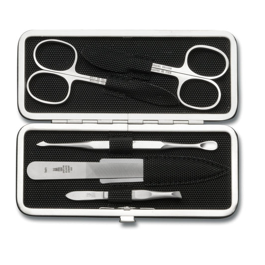 DREITURM Maniküre-Etuis – Maniküre Etui Made in Solingen - 5-teilig - Modell BLACK TEX