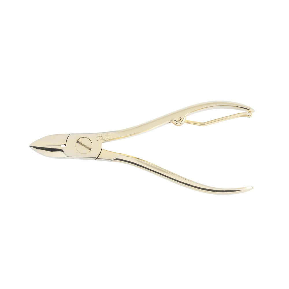 Dreiturm Nagelzange vergoldet 10 cm
