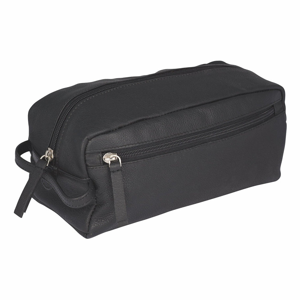 Erbe Kulturtasche klein Leder Schwarz