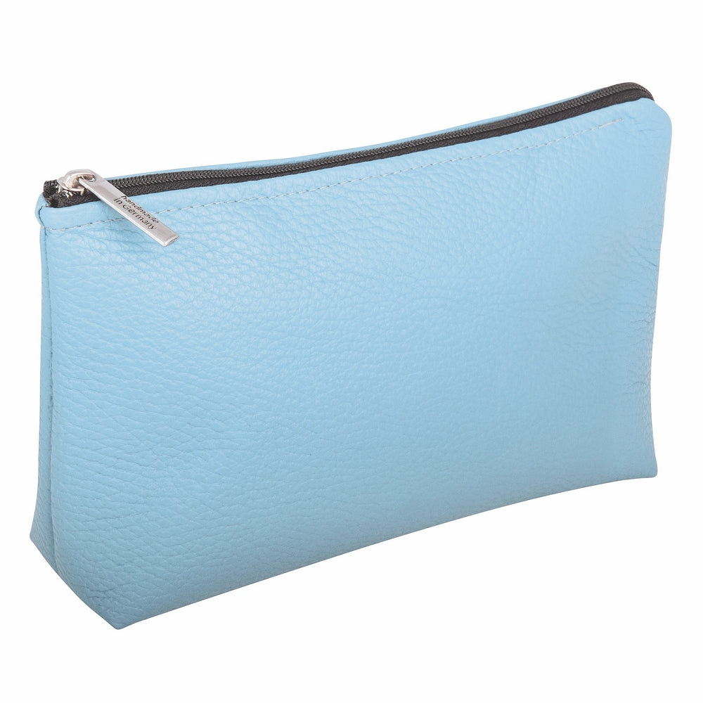 Erbe Lederkosmetiktasche Hellblau