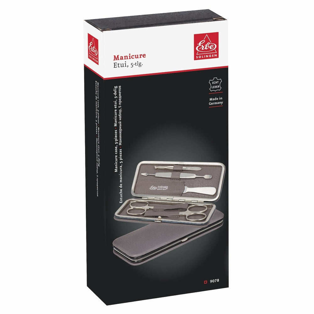 Erbe Manicure Buegeletui Grau 5-teilig