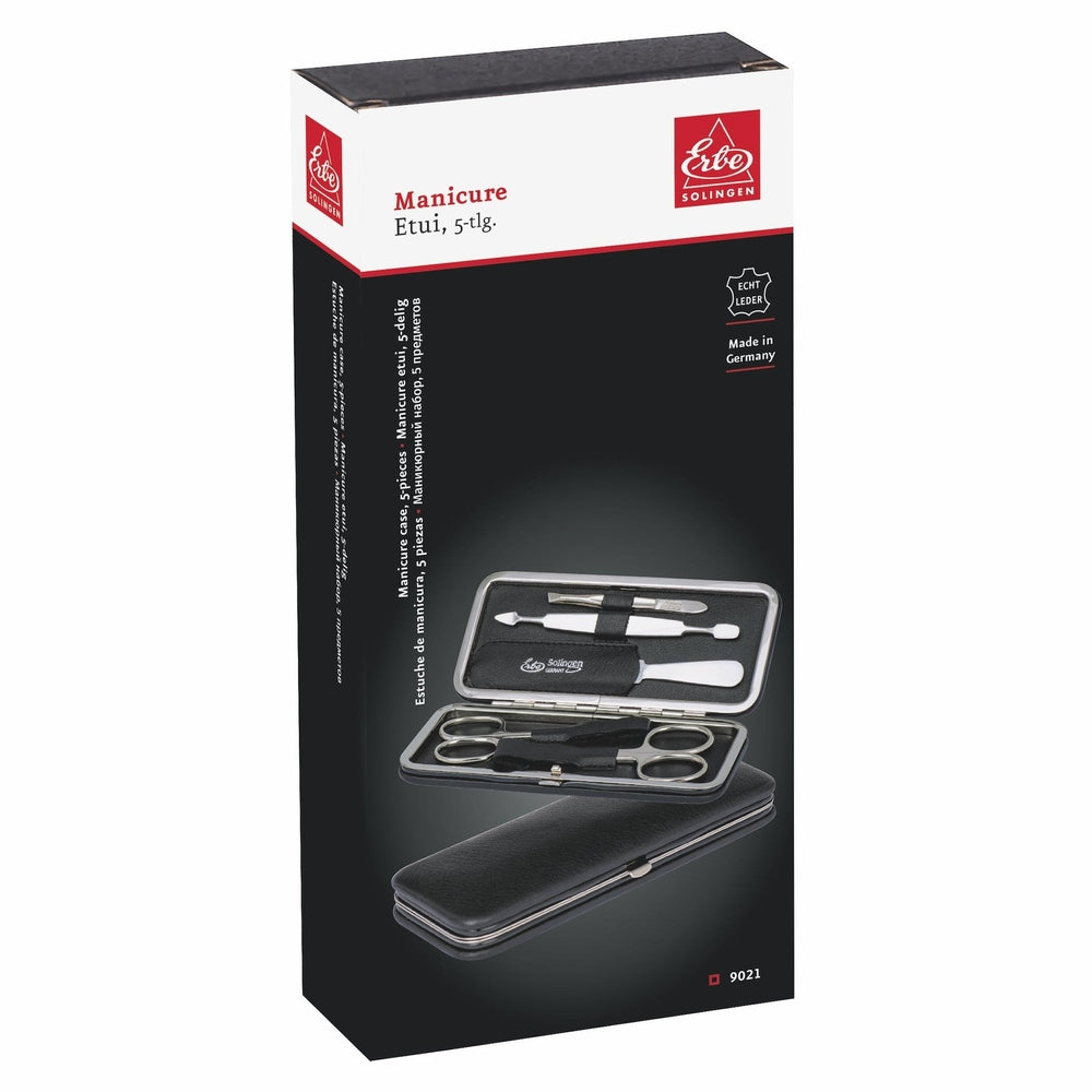 Erbe Manicure Buegeletui Schwarz 5-teilig