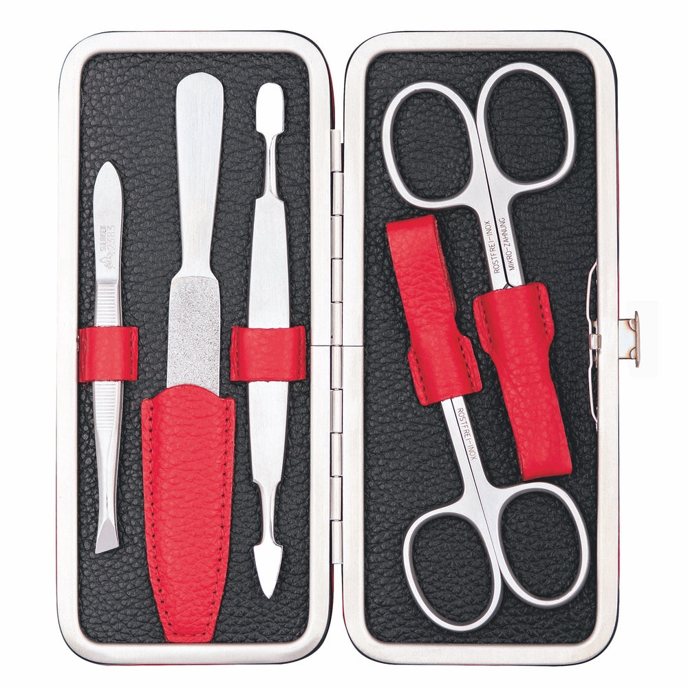 Erbe Maniküre Bügeletui inox Rot Schwarz Colorado