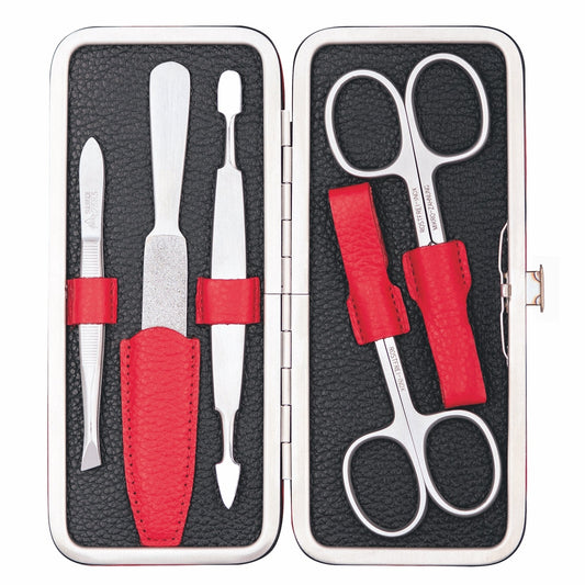 Erbe Maniküre Bügeletui inox Rot Schwarz Colorado – Farbe Rot, Schwarz, Silber