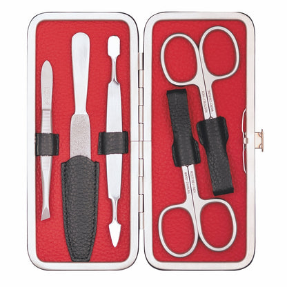 Erbe Maniküre Bügeletui inox Schwarz Rot Colorado