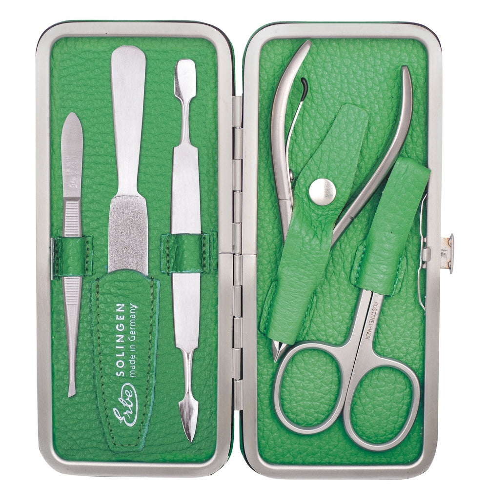 Erbe Maniküre Bügeletui inox Grün Serie Piemont