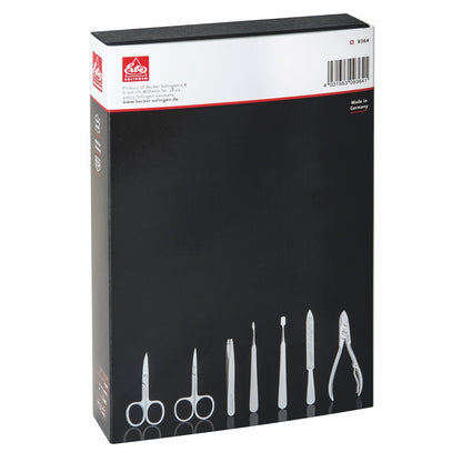 Erbe Manicure Druckknopfetui inox 7-teilig Antik Braun