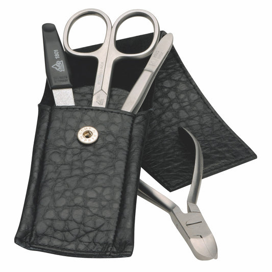 Erbe Maniküre Etui rostfrei Black 4-teilig