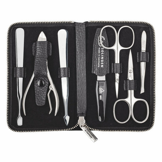 Erbe Maniküre Etui Schwarz 7-teilig Travel