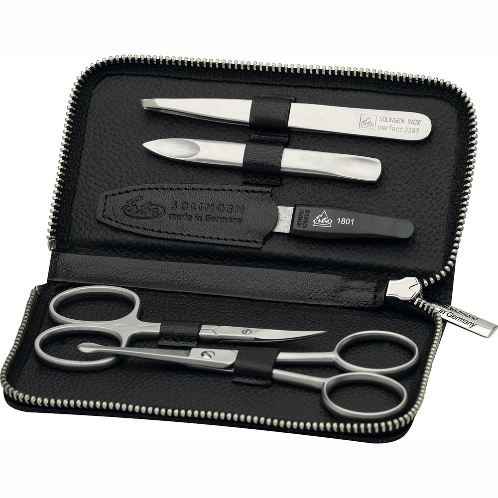 Erbe Manicure Reissverschlussetui Black Mamba inox 5-teilig