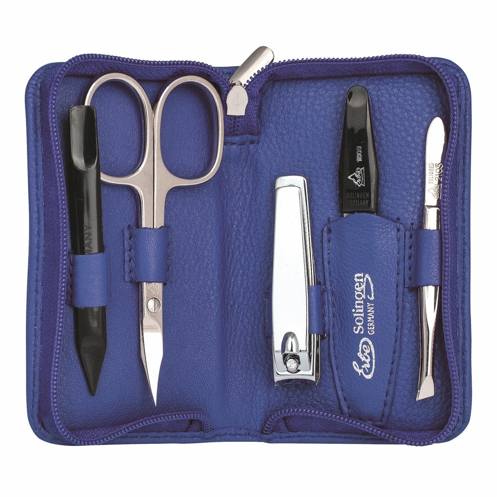 Erbe Manicure Reissverschlussetui Blau 5-teilig
