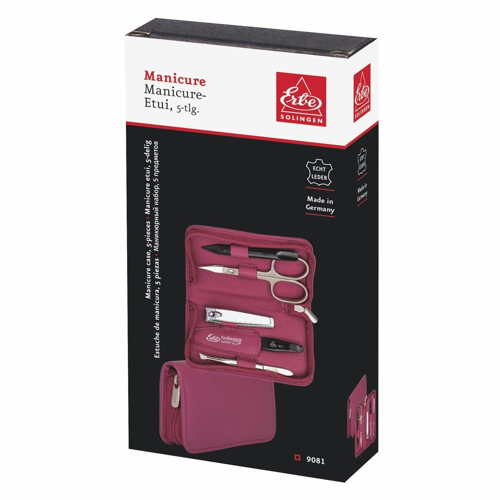Erbe Manicure Reissverschlussetui Pink 5-teilig