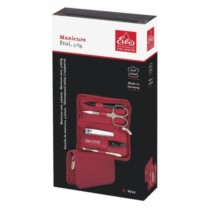 Erbe Manicure Reissverschlussetui Rot 5-teilig