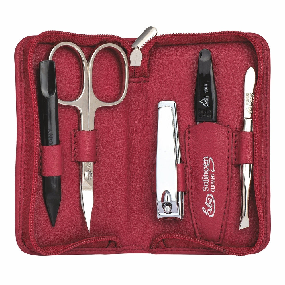 Erbe Manicure Reissverschlussetui Rot 5-teilig