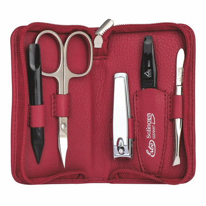 Erbe Manicure Reissverschlussetui Rot 5-teilig