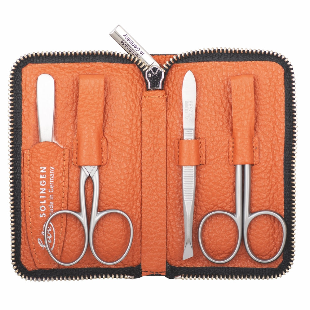 Erbe Manicure Reissverschlussetui inox Orange Piemont