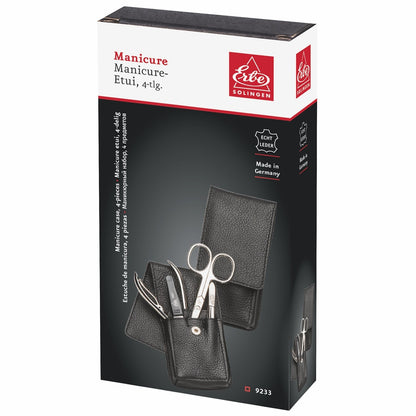 Erbe Manicure Stecketui Schwarz 4-teilig