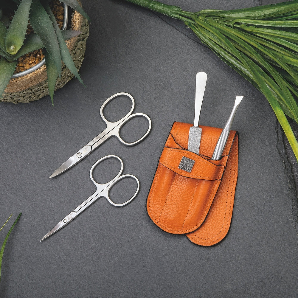 Erbe Manicure Stecketui inox Orange Nagel und Hautschere