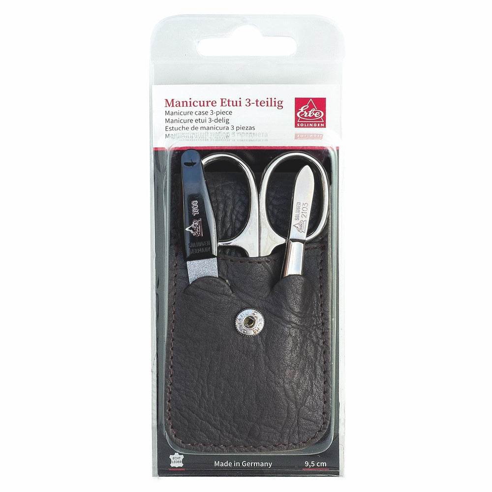 Erbe Manicure Taschenetui Braun Blisterverpackung