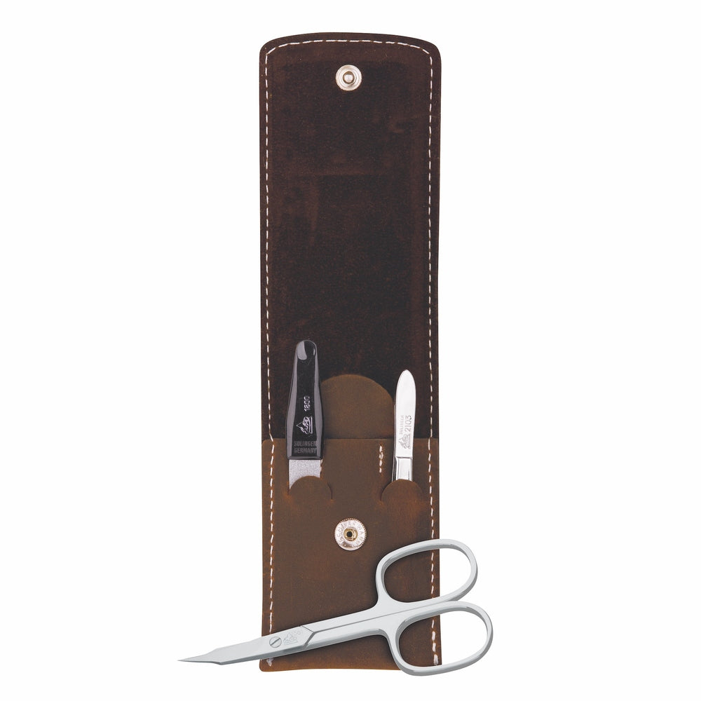 Erbe Manicure Taschenetui Braun Mountain Bear 3-teilig