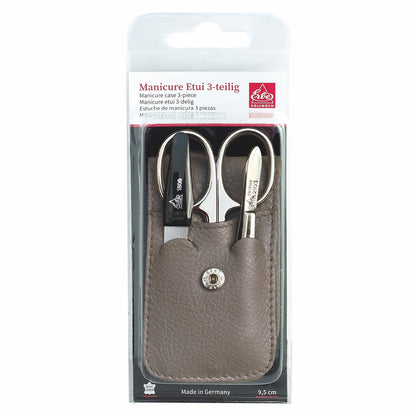 Erbe Manicure Taschenetui Taupe Blisterverpackung
