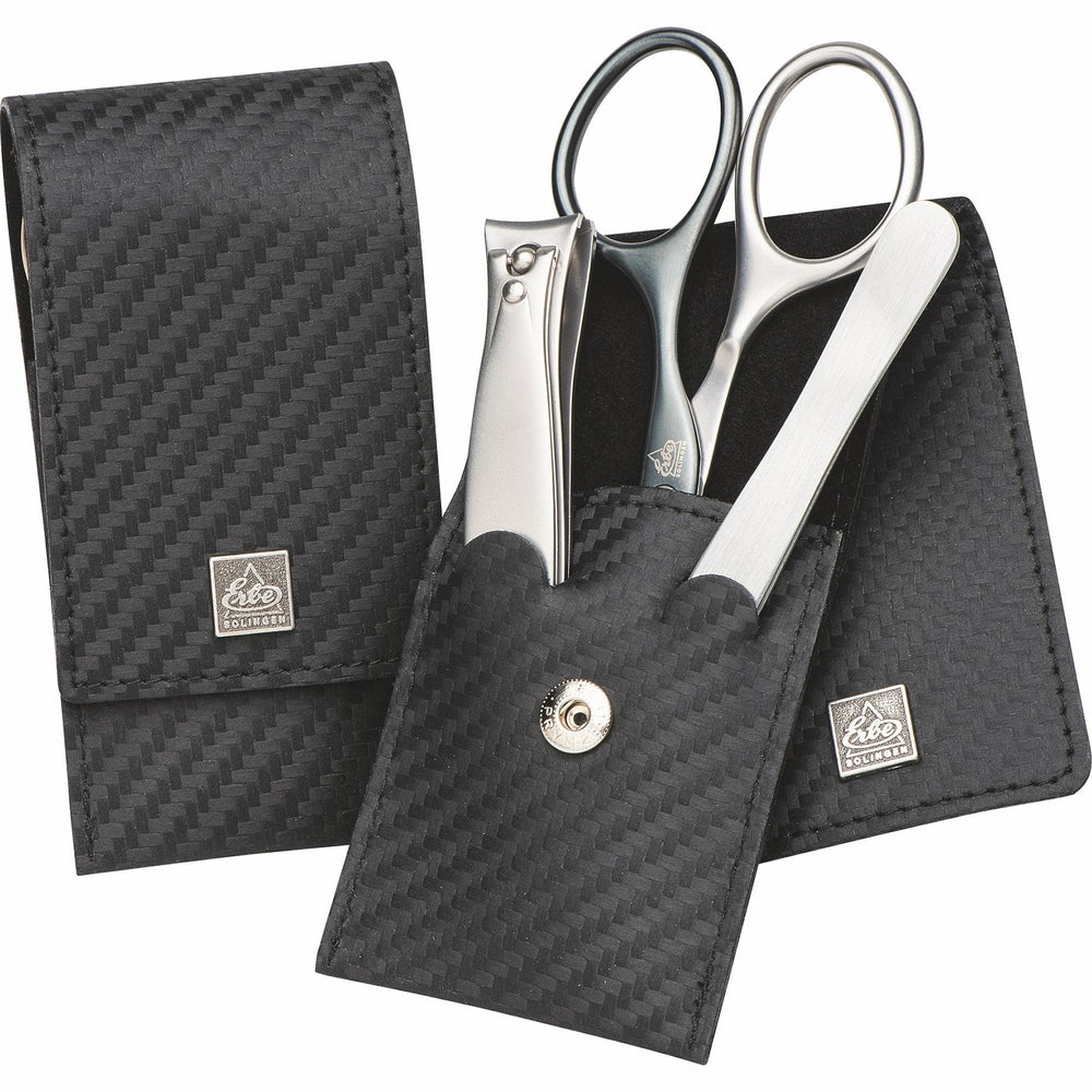 Erbe Maniküre Taschenetui inox Carbon Man
