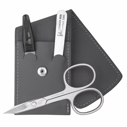 Erbe Maniküre Taschenetui inox Grau Travel 3-teilig