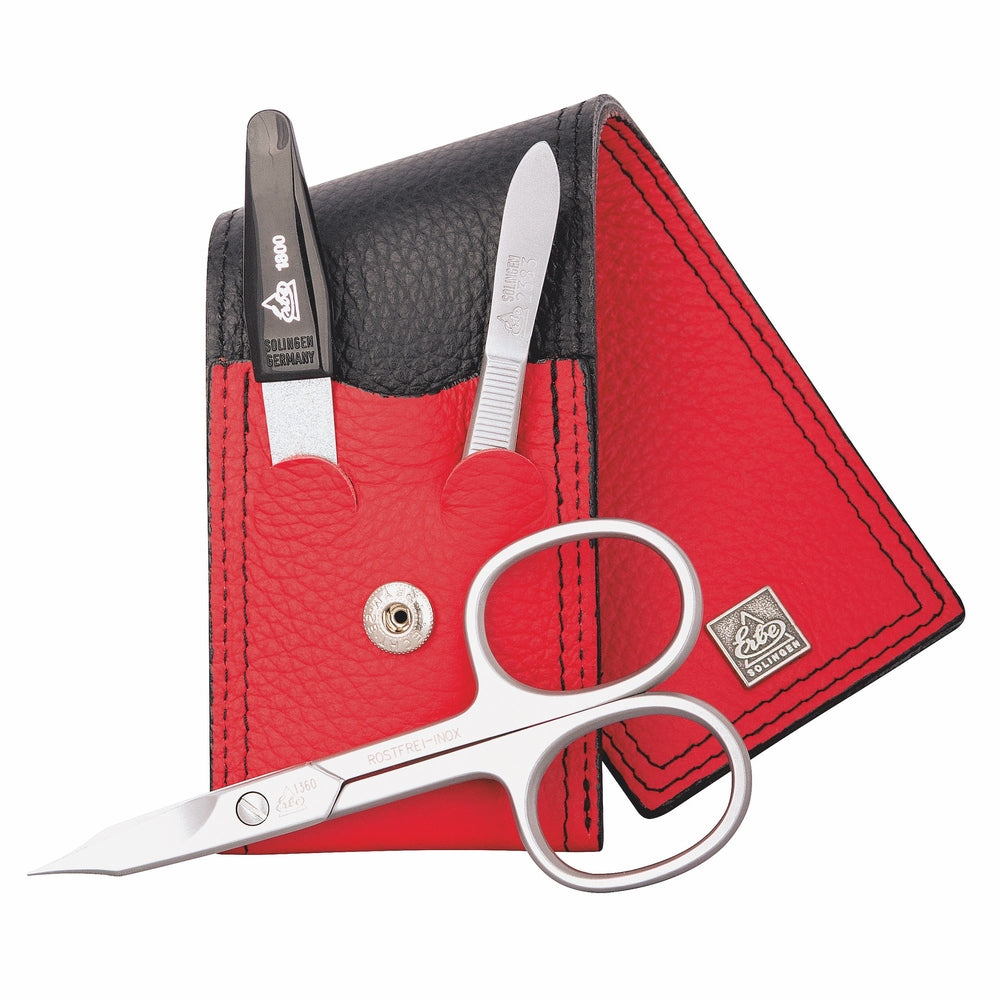 Erbe Maniküre Taschenetui inox Rot Schwarz Colorado