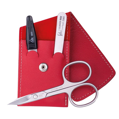 Erbe Maniküre Taschenetui inox Rot Travel 3-teilig