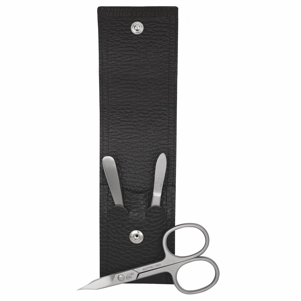 Erbe Maniküre Taschenetui inox Schwarz Piemont