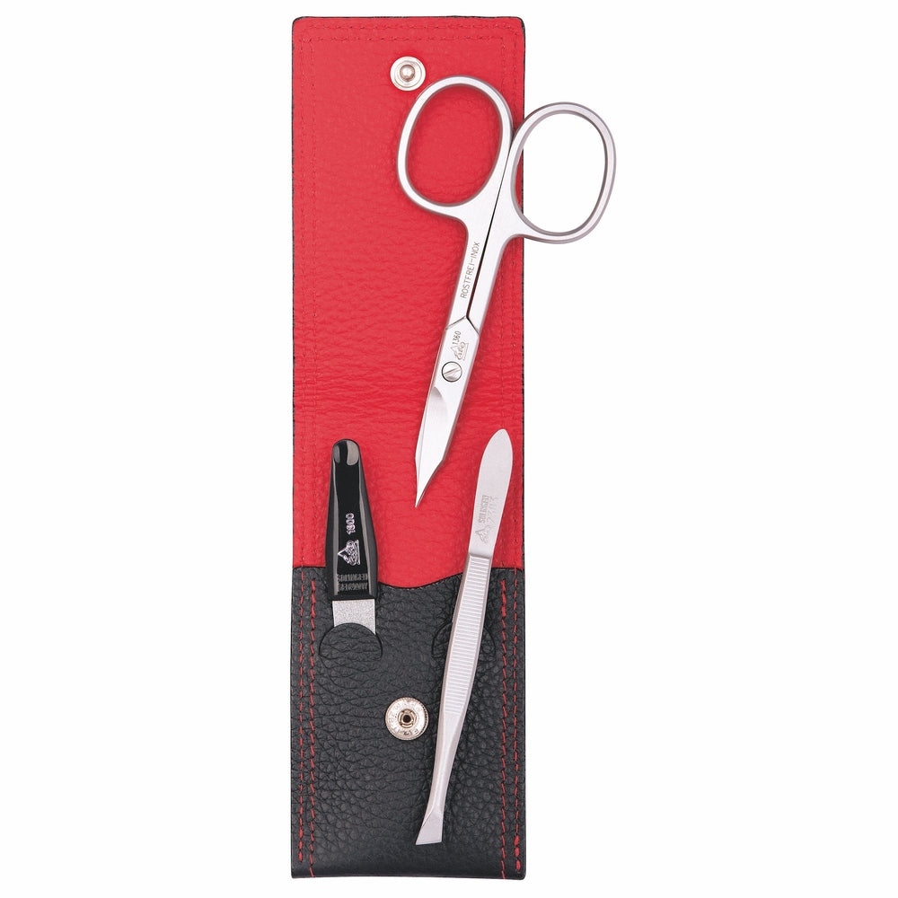 Erbe Manicure Taschenetui inox Schwarz Rot Colorado