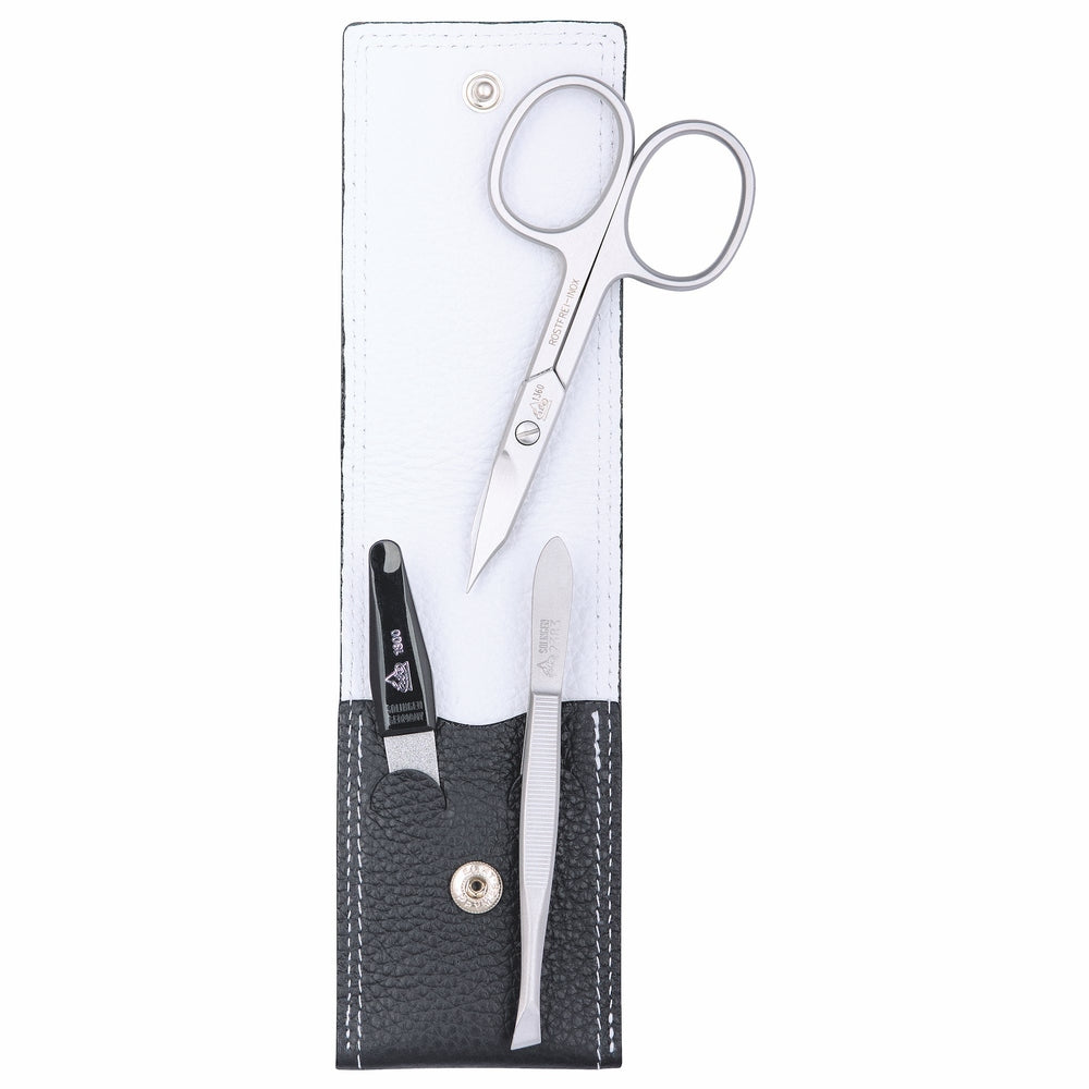Erbe Manicure Taschenetui inox Schwarz Weiss Colorado