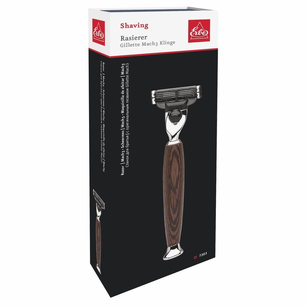 Erbe Rasierer Gillette MACH3 Milano Wengeholz