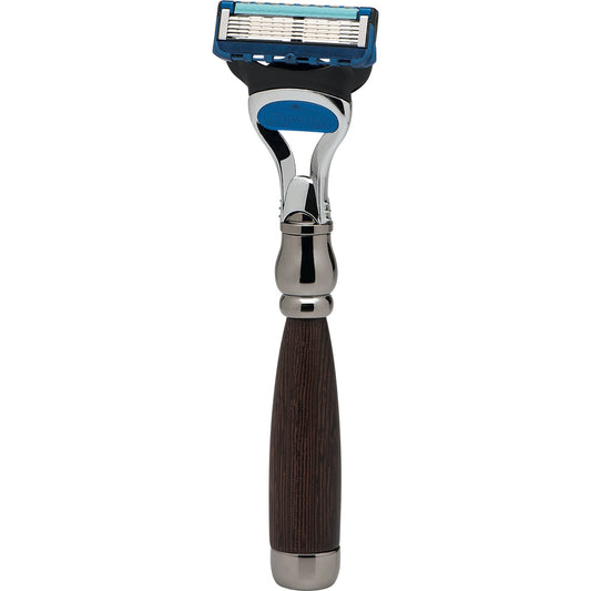 Erbe Rhodium Rasierer Fusion Wengeholz