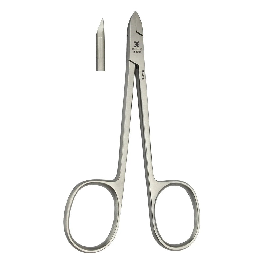 Nagelhautzange 10 cm, Schneide gerade mit Scherengriff