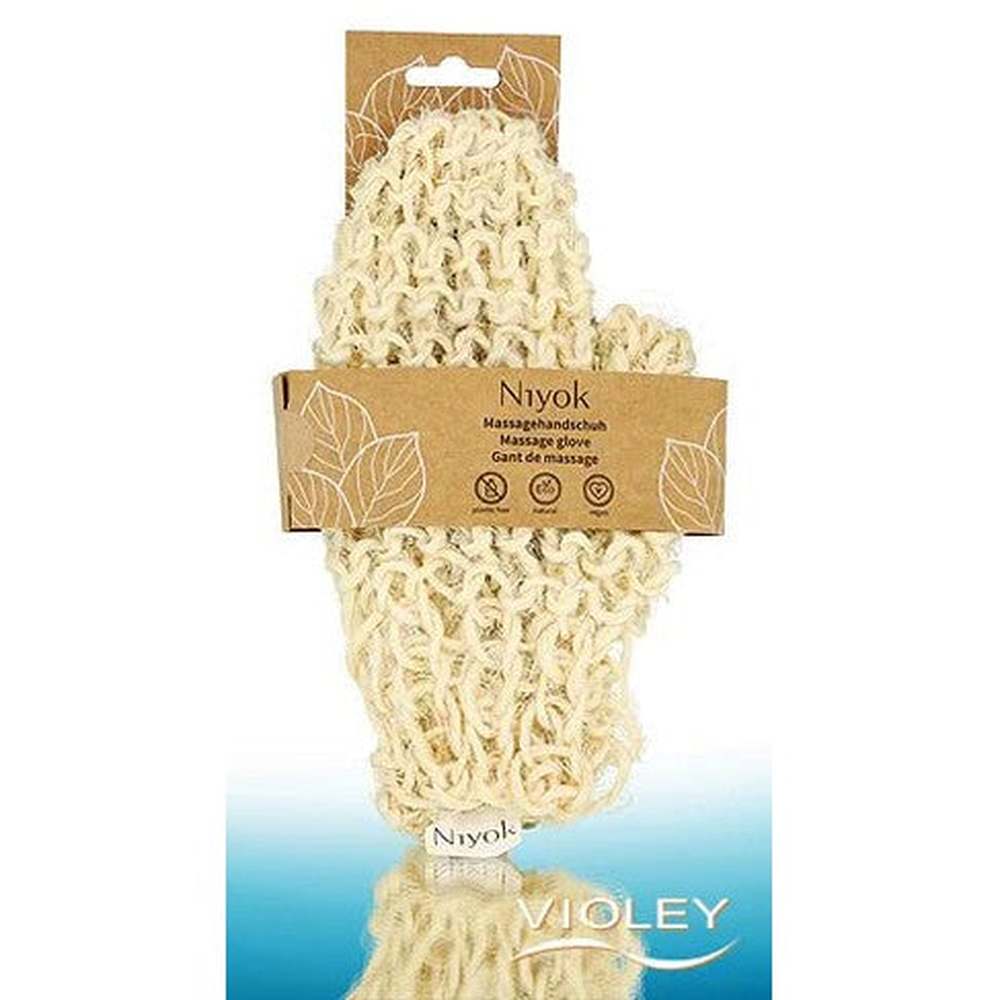 Niyok Massagehandschuh Gestrickt, Sisal